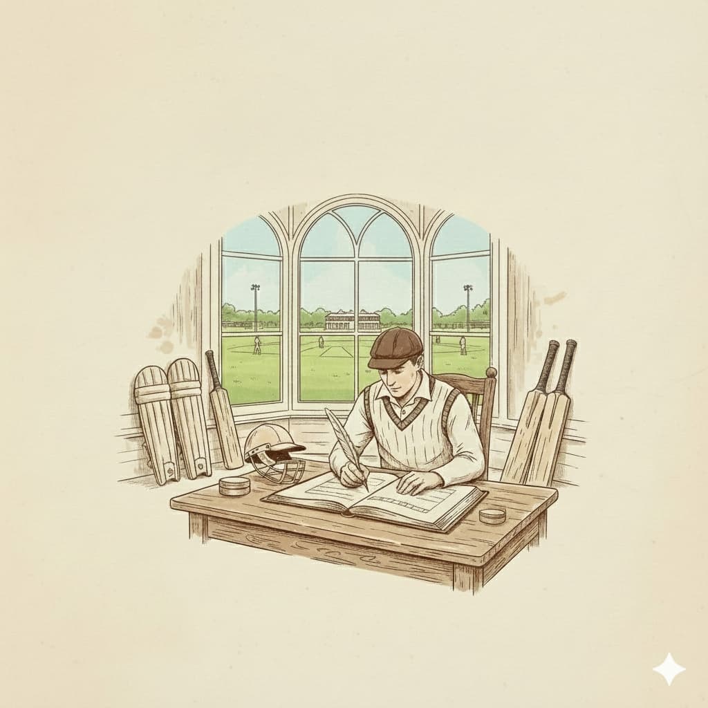 Vintage Cricket Scene